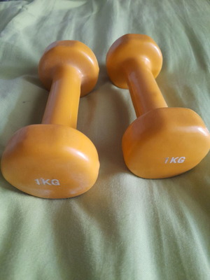 Αλτήρες 1 κιλού μεταχειρισμένοι, κίτρινοι