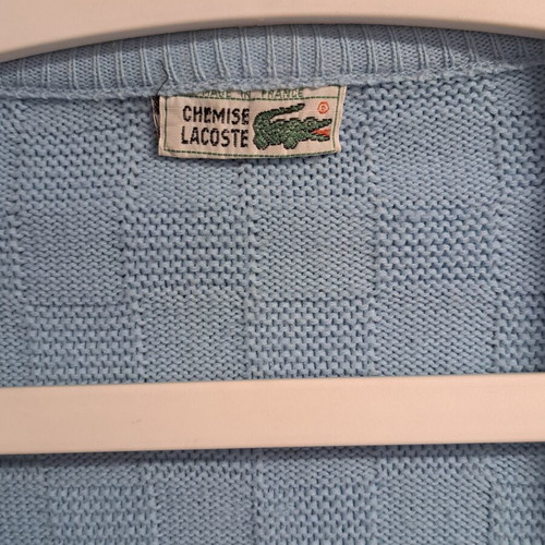 Lacoste men's wool cardigan like new, blue, size XXL