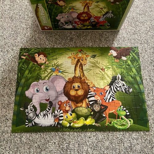 Trefl children's puzzle 100 pieces with jungle animals new