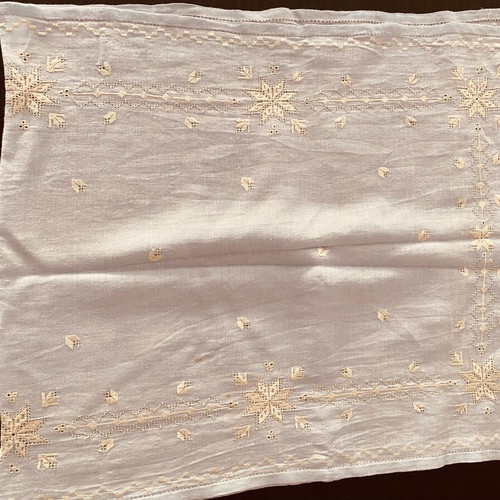 Table runner used, Lefkadian handmade embroidery 36x85