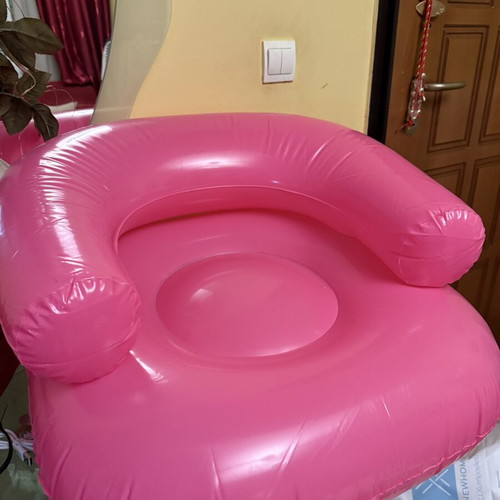 Pink inflatable armchair