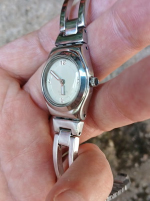 Swatch Irony wristwatch like new, silver, women's