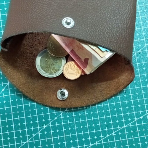 Handmade wallet from genuine soft cow leather, new, brown
