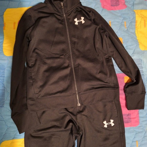 Under Armour kids' tracksuit used, black, size 146 cm