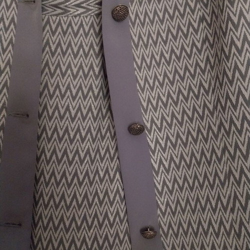 Suit set jacket, skirt and satin blouse like new, size Large, grey and silver