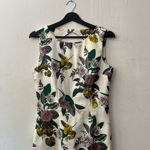 H&M dress no 36-38 like new, white multicolor