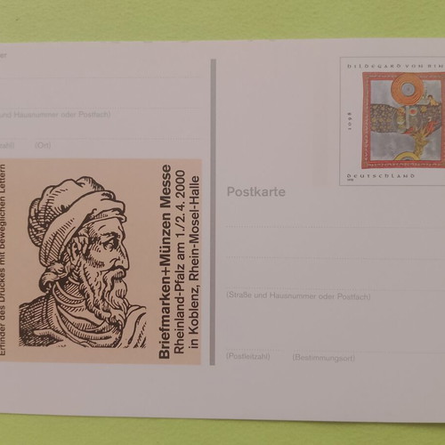 German stamp 1998 with Bonn first day cover and 2 postcards