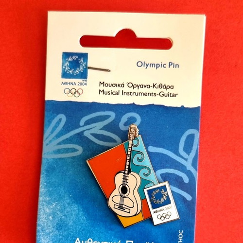 Athens 2004 collectible pins set of 6 musical instruments new