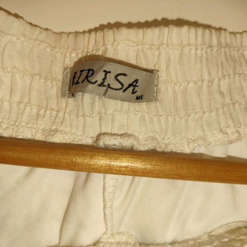 White shorts with lace used, size medium