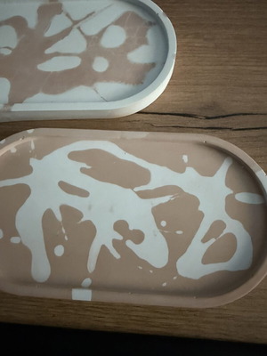 Oval decorative trays The Splash Set like new