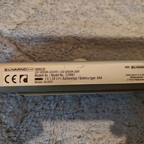 Livarno Lux Z29981 IR Motion Sensor Light used with batteries