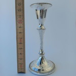 Old small silver-plated candlestick used
