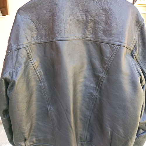 Siba leather jacket like new, black, size XXL
