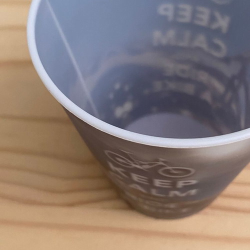 3D plastic cup Keep Calm and Ride a Bike used