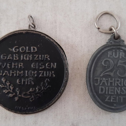 German WW1 medals used, set of 2 pieces
