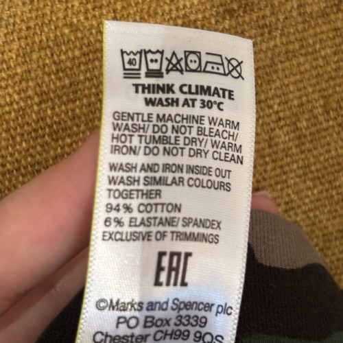 Marks & Spencer Kids Khaki Leggings new, elastic cotton, size 158 cm