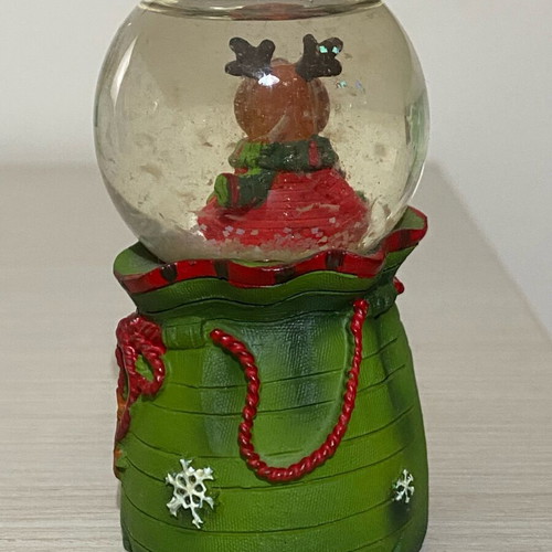 Christmas snow globe like new