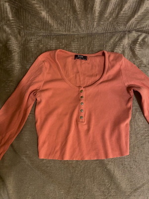 Bershka shirt crop like new, pink, size S