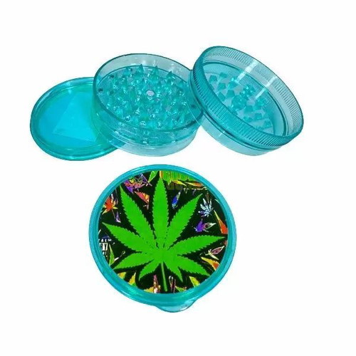 Plastic grinder 55x35mm 3-position green