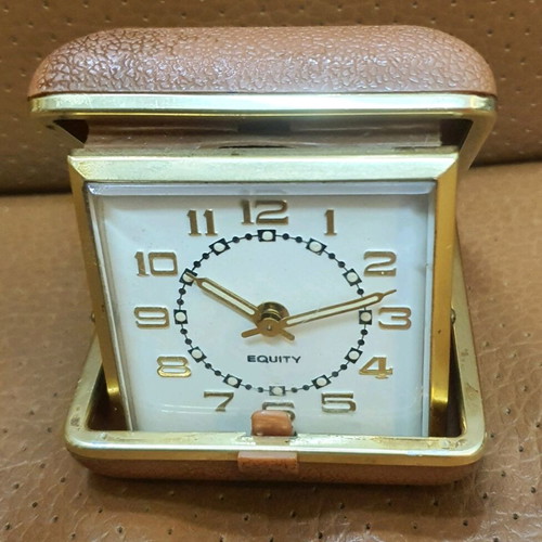 Vintage Equity travel alarm clock used