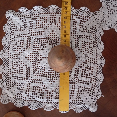Vintage salon set 4 pcs handmade crochet, like new