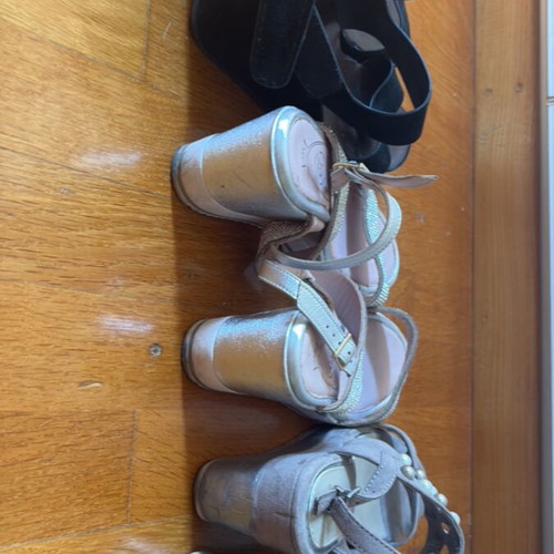 Marco Tozzi platform sandals used, pack of 3, size 38, black and silver
