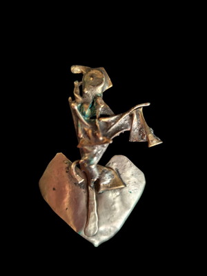 Abstract art brooch pin