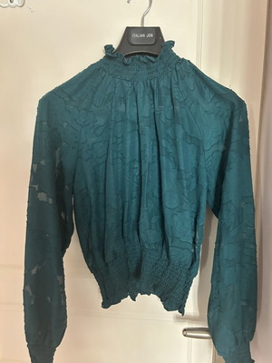 Doti blouse with elastic waist, green, size S