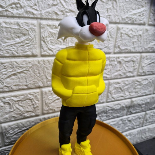 Sylvester Looney Tunes figure new, 3D printed
