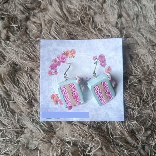 Handmade earrings new, polymer clay