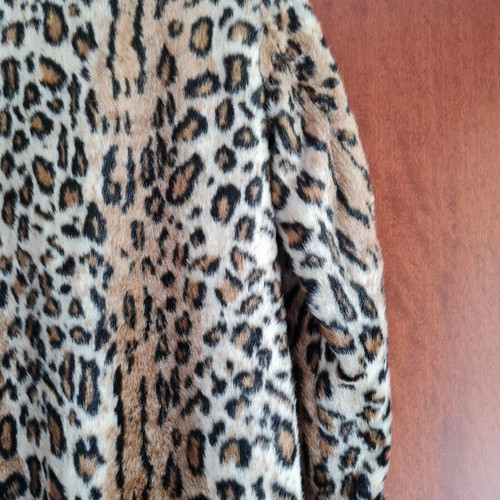 Mango faux fur coat, small, beige and brown