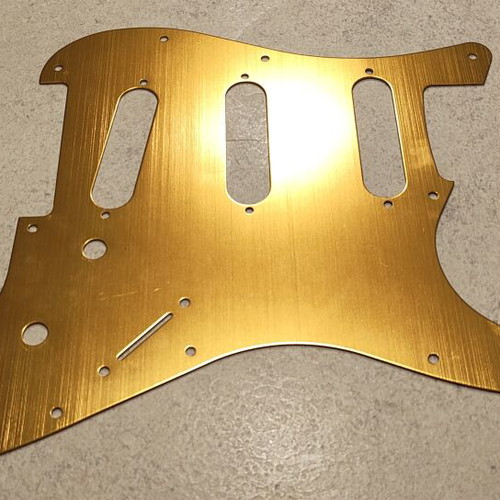 Gold metal Strat pickguard