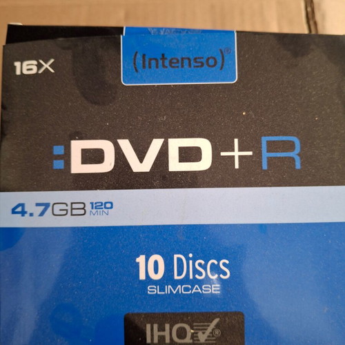DVD+R Intenso 4.7Gb new, 16x speed, pack of 10 discs