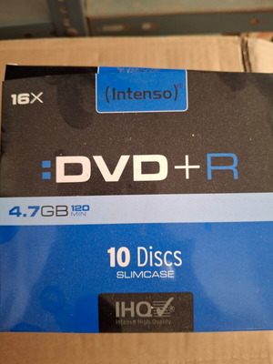 DVD+R Intenso 4,7Gb καινούργιο, 16x ταχύτητα, πακέτο 10 τεμ.