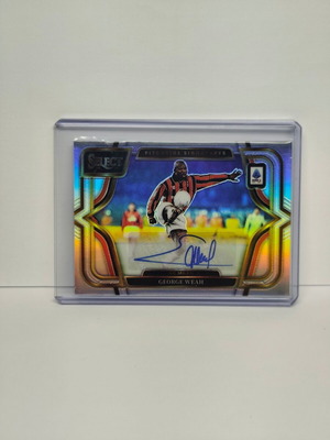 Αυθεντικό αυτόγραφο George Weah Select Panini κάρτα AC Milan σαν καινούργιο