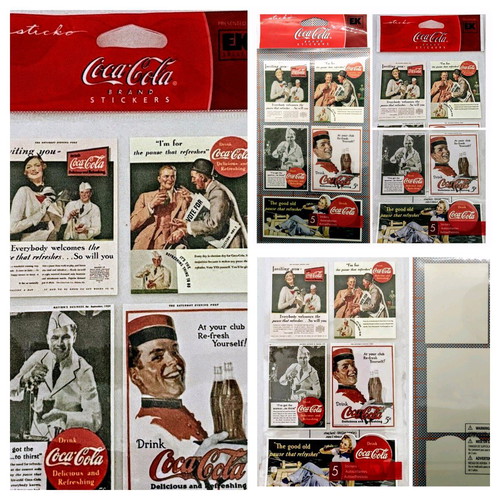 Coca-Cola Classic Vintage Stickers Set of 5, New