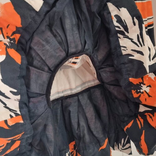 Vintage Manolo dress like new, beige, black, orange, size M