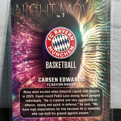 Panini Donruss Euroleague Carsen Edwards Night Moves Casehit 2023-24 new