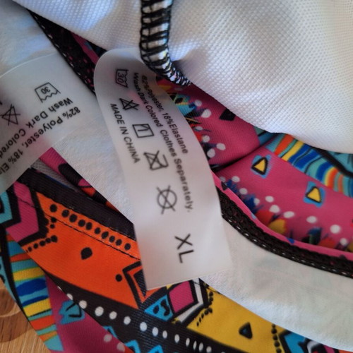 Temu bikini set XL neon ethnic aztec print new