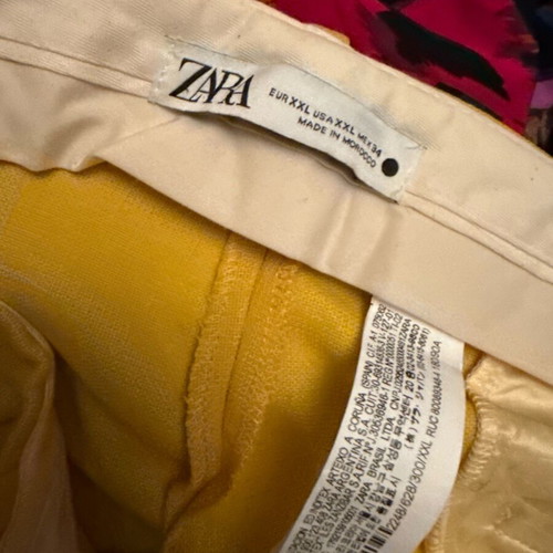 Zara Suit Set Blazer and Trousers XXL Like New Yellow