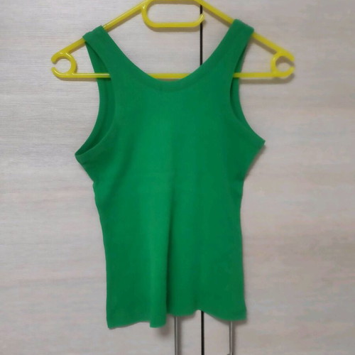 Esprit sleeveless top with rhinestones, like new, green and silver, size S/M
