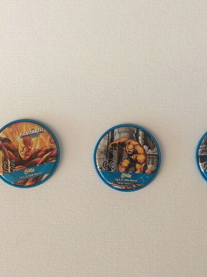 Marvel Heroes Fantastic Four metal caps set of 4