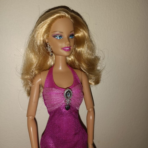 Barbie Fashionistas Glam Doll used, pink dress, 100+ poses