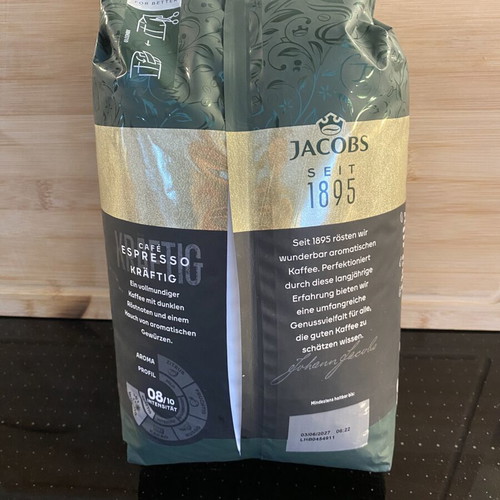 Jacobs espresso coffee beans new, sealed package