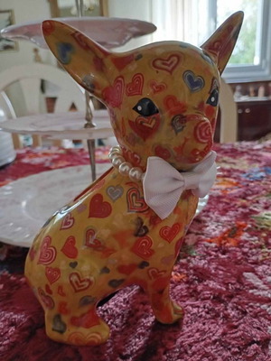 Pomme-Pidou ceramic dog piggy bank used