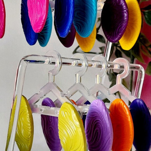 M-art S-tudio earrings new, multicolor polymer clay