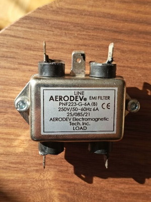 EMI Filter 250V 6A Aerodev PNF 223-G-6A single phase like new