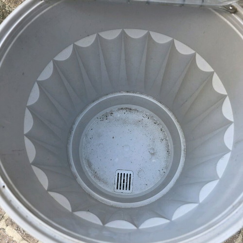 Red Bull Refrigerator used, can-shaped cooler with drain tap