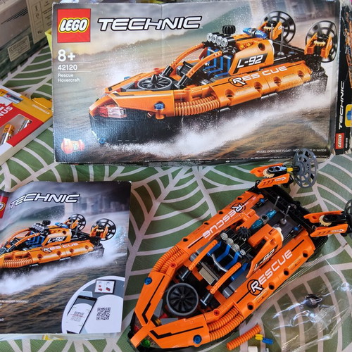 Lego Technic Rescue Hovercraft 42120 used with box and remote