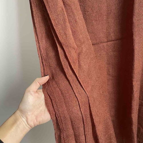 Brown scarf like new with fringes, autumn or spring pashmina